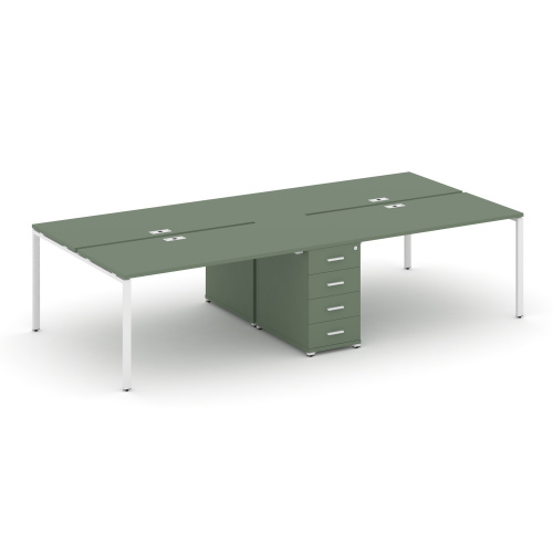 Бенч-система на 4 места с 1 опорной тумбой Concept CN.DRS-418