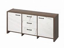 Тумба трехсекционная FB-13-01.G. Орех Пацифик Табак/Мрамор Леванто белый