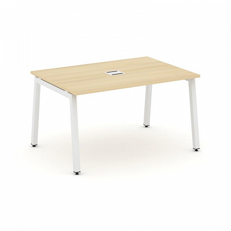 Style Project Стол переговорный SN-5A.SPRG-001 Акация Лорка/Металл Белый 980*980*750