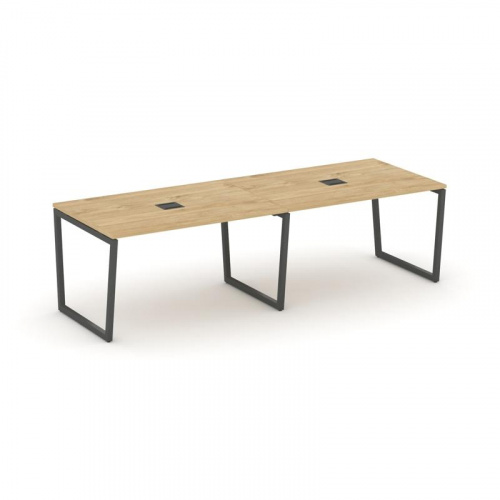 Style Project Стол переговорный SN-4T2.SPRG-012 Акация Лорка/Металл Антрацит/Заглушка Металл Антраци фото 22