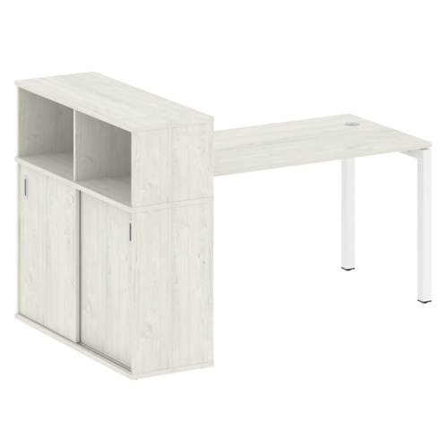 Стол офисный с шкафом-купе на П-обр. м/к Metal System Quattro 50БП.РС-СШК-3.3 фото 4 Стол офисный с шкафом-купе на П-обр. м/к Metal System Quattro 50БП.РС-СШК-3.3 фото 4