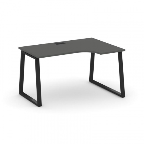 Style Project Стол рабочий эргоном. SN-6T1.SPA-021(R) Акация Лорка/Металл Антрацит/Заглушка Пластик фото 4