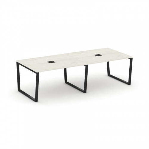 Style Project Стол переговорный SN-6T2.SPRG-042 Акация Лорка/Металл Антрацит/Заглушка Металл Антраци фото 6