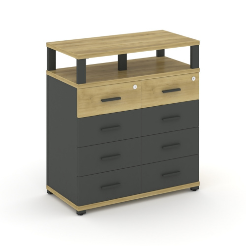 Тумба приставная c 8 ящиками и надставкой Concept CN.TSP-015 A Тумба приставная c 8 ящиками и надставкой Concept CN.TSP-015 A