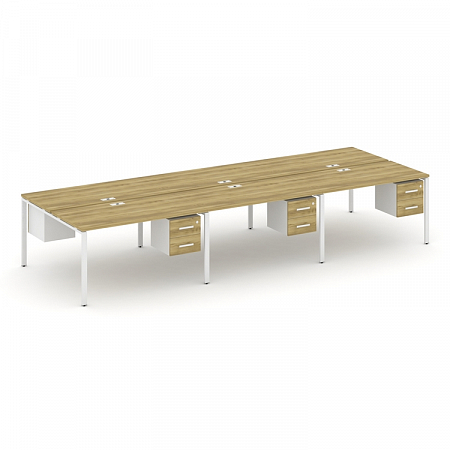 Бенч-система на 6 мест с подвесными тумбами Concept CN.DRS-155