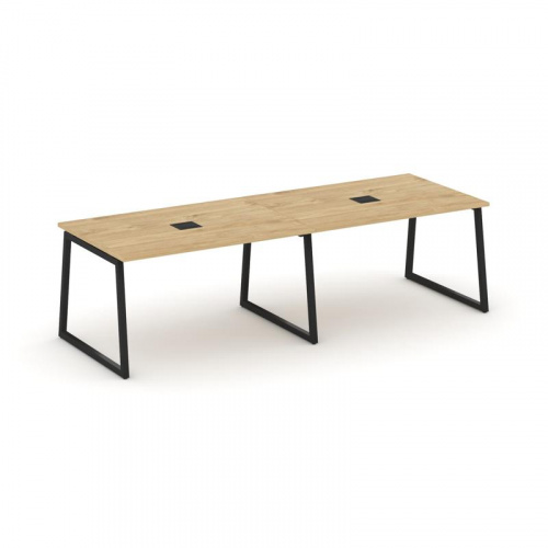 Style Project Стол переговорный SN-4T1.SPRG-014 Акация Лорка/Металл Антрацит/Заглушка Металл Антраци фото 2