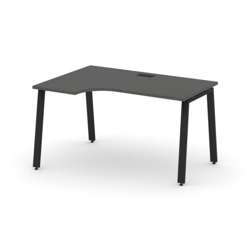 Style Project Стол рабочий эргоном. SN-6A.SPA-012(L) Антрацит/Металл Белый 1580*700/980*750 фото 6