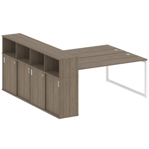 Бенч-система с шкафом-купе на О-обр. м/к Metal System Quattro 40БО.РС-СШК-4.5