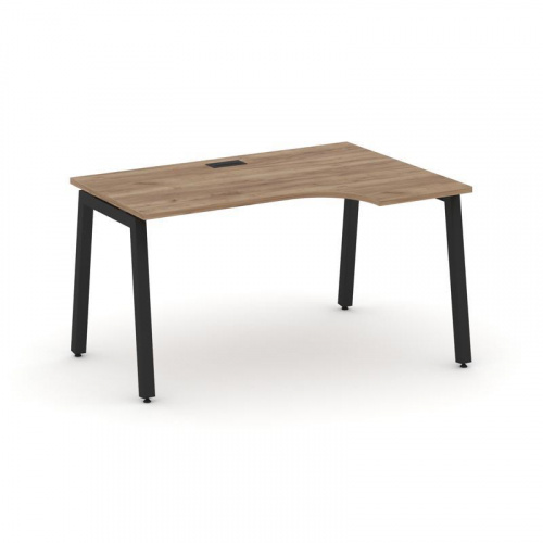 Style Project Стол рабочий эргоном. SN-5A.SPA-002(R) Дуб Табак/Металл Антрацит 1580*600/980*750 фото 4