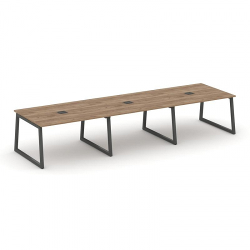 Style Project Стол переговорный SN-5T1.SPRG-052 Акация Лорка/Металл Антрацит/Заглушка Металл Антраци фото 23