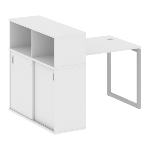 Стол офисный с шкафом-купе на О-обр. м/к Metal System Quattro 40БО.РС-СШК-3.1 фото 14