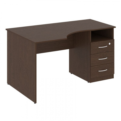 Nova S Стол криволинейный с тумбой правый В.САТ-2 (R) Бук Артизан 1400*900*750