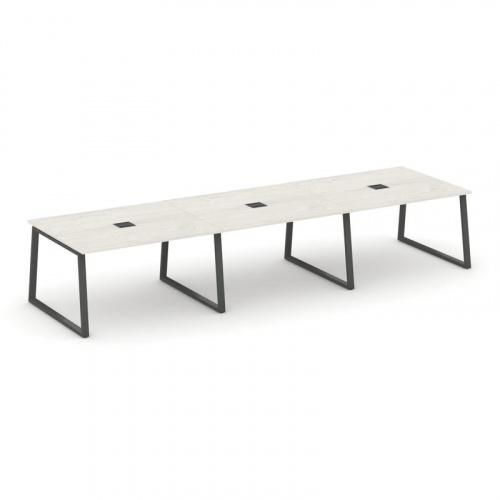 Style Project Стол переговорный SN-6T1.SPRG-052 Акация Лорка/Металл Антрацит/Заглушка Металл Антраци фото 24