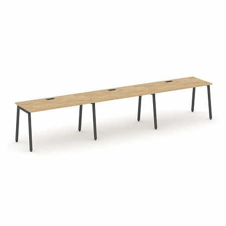 Style Project Рабочая станция 1 сторон. SN-4A.ORS-031 Тиквуд Светлый/Металл Антрацит 2940*600*750