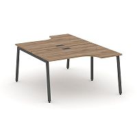 Style Project Рабочая станция эргоном. SN-4A.DRPA-012 Дуб Табак/Металл Антрацит 1580*1432/1992*750