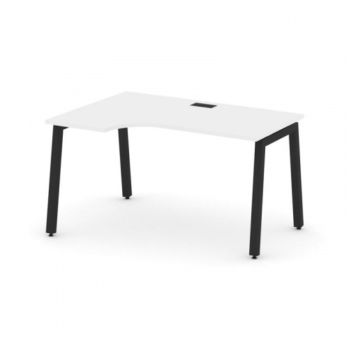 Style Project Стол рабочий эргоном. SN-5A.SPA-001(L) Дуб Наварра/Металл Антрацит 1380*600/980*750 фото 4