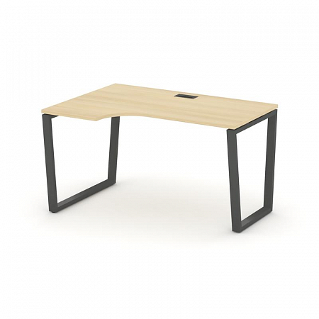 Style Project Стол рабочий эргоном. SN-6T2.SPA-021(L) Акация Лорка/Металл Антрацит/Заглушка Пластик