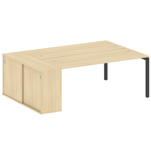 Бенч-система с шкафом-купе на П-обр. м/к Metal System Quattro 50БП.РС-СШК-1.5 фото 10