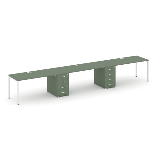 Бенч-система на 3 места с 2 опорными тумбами Concept CN.ORS-436