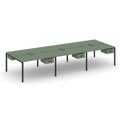 Бенч-система на 6 мест с подвесными тумбами Concept CN.DRS-151