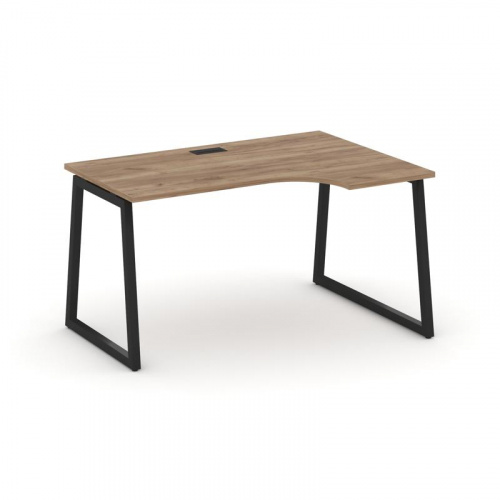 Style Project Стол рабочий эргоном. SN-4T1.SPA-002(R) Акация Лорка/Металл Антрацит/Заглушка Пластик фото 6