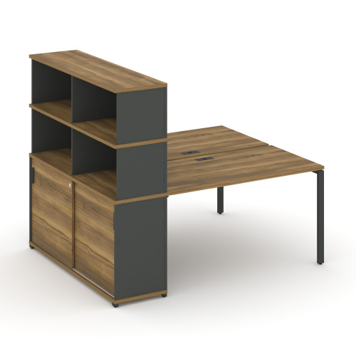Бенч-система с опорным шкафом-купе с надставкой Concept CN.DRS-242