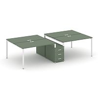 Бенч-система на 4 места с опорной тумбой Concept CN.DRS-311