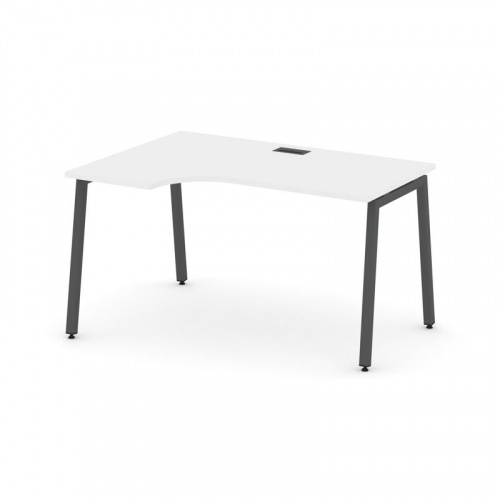 Style Project Стол рабочий эргоном. SN-4A.SPA-002(L) Белый/Металл Антрацит 1580*600/980*750 фото 28