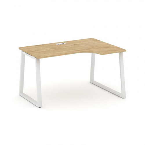 Style Project Стол рабочий эргоном. SN-6T1.SPA-021(R) Акация Лорка/Металл Антрацит/Заглушка Пластик фото 3