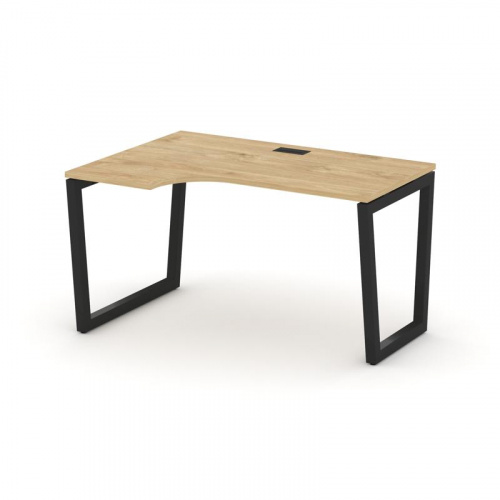 Style Project Стол рабочий эргоном. SN-5T2.SPA-011(L) Акация Лорка/Металл Антрацит/Заглушка Пластик