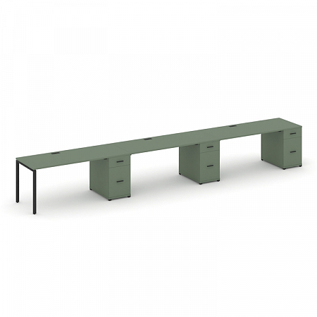 Бенч-система на 3 места с 3 опорными тумбами Concept CN.ORS-448