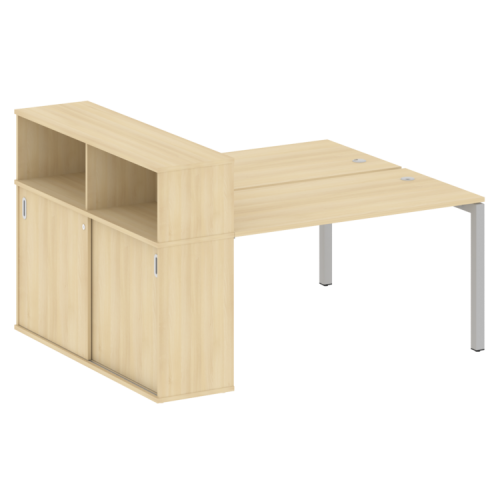 Бенч-система с шкафом-купе на П-обр. м/к Metal System Quattro 50БП.РС-СШК-2.3 фото 11