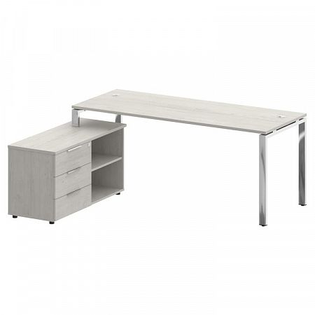 Стол руководителя с тумбой Metal System Direct БГ.СРТ-5.7 (L)