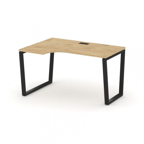 Style Project Стол рабочий эргоном. SN-6T2.SPA-011(L) Акация Лорка/Металл Антрацит/Заглушка Пластик Style Project Стол рабочий эргоном. SN-6T2.SPA-011(L) Акация Лорка/Металл Антрацит/Заглушка Пластик