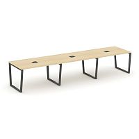 Style Project Стол переговорный SN-6T2.SPRG-021 Акация Лорка/Металл Антрацит/Заглушка Металл Антраци