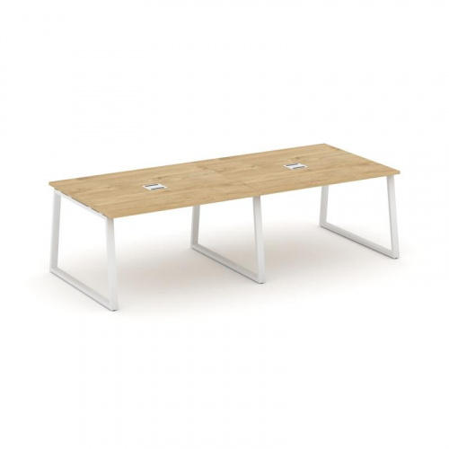 Style Project Стол переговорный SN-6T1.SPRG-042 Акация Лорка/Металл Антрацит/Заглушка Металл Антраци фото 3