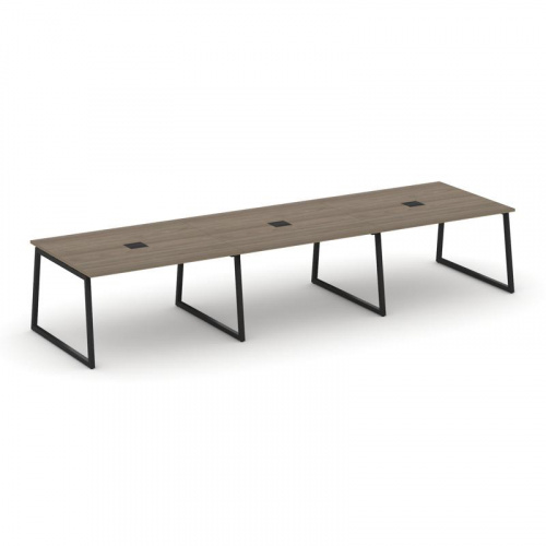 Style Project Стол переговорный SN-4T1.SPRG-053 Акация Лорка/Металл Антрацит/Заглушка Металл Антраци фото 6