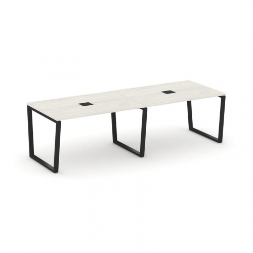 Style Project Стол переговорный SN-6T2.SPRG-011 Акация Лорка/Металл Антрацит/Заглушка Металл Антраци фото 4