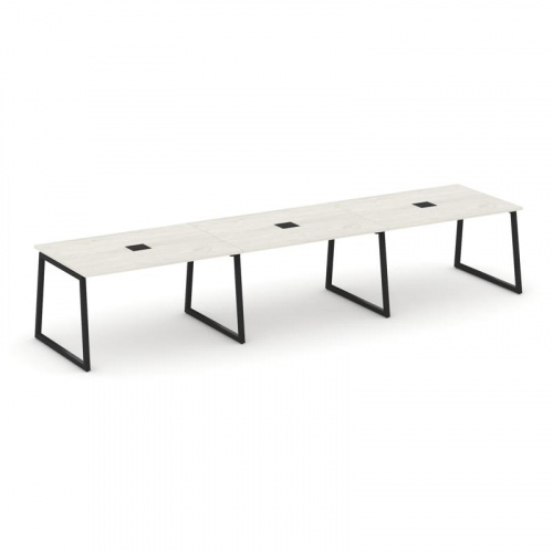 Style Project Стол переговорный SN-4T1.SPRG-023 Акация Лорка/Металл Антрацит/Заглушка Металл Антраци фото 9