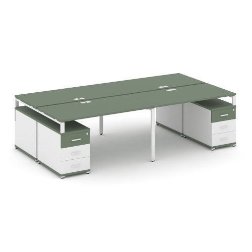 Бенч-система на 4 места с 2 опорными тумбами Concept CN.DRS-326 фото 5