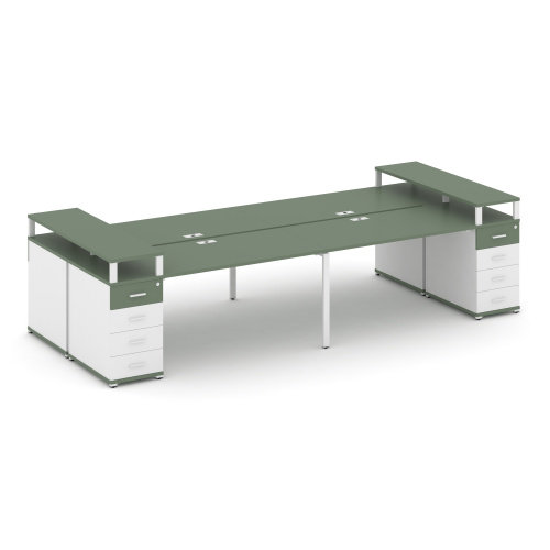 Бенч-система на 4 места с 2 опорными тумбами Concept CN.DRS-442 фото 5