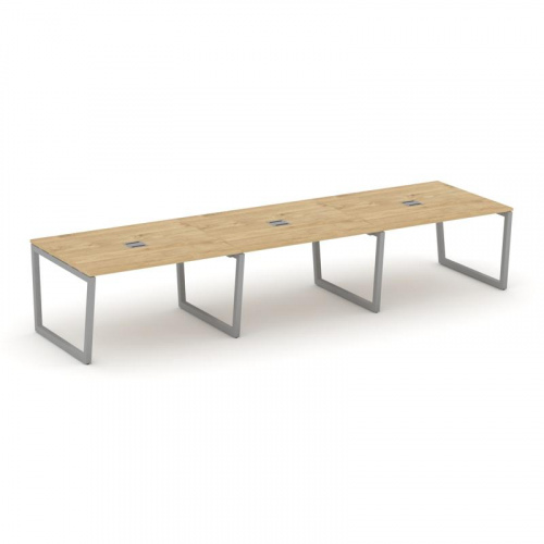 Style Project Стол переговорный SN-5T2.SPRG-053 Акация Лорка/Металл Антрацит/Заглушка Металл Антраци фото 2