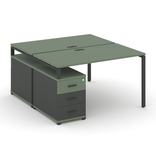 Бенч-система на 2 места с опорной тумбой Concept CN.DRS-301 фото 2