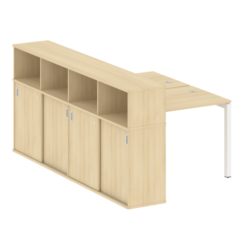 Бенч-система с шкафом-купе на П-обр. м/к Metal System Quattro 50БП.РС-СШК-4.1 фото 8