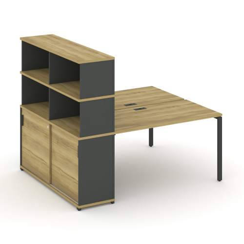 Бенч-система с опорным шкафом-купе с надставкой Concept CN.DRS-242 фото 4