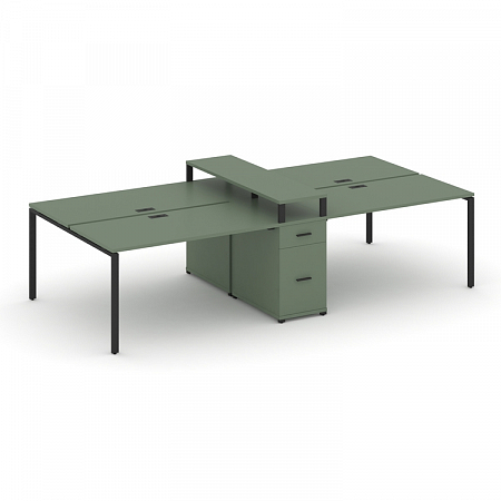 Бенч-система на 4 места с 1 опорной тумбой Concept CN.DRS-440