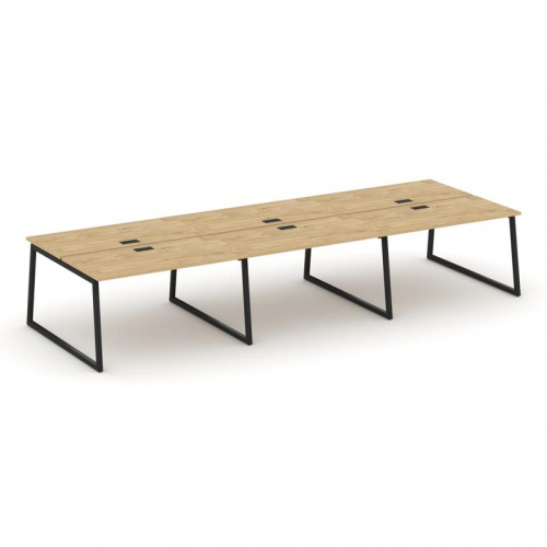 Style Project Рабочая станция 2-х сторон. SN-4T1.DRS-061 Акация Лорка/Металл Антрацит/Заглушка Пласт