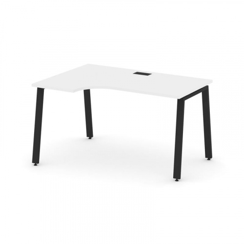 Style Project Стол рабочий эргоном. SN-6A.SPA-012(L) Антрацит/Металл Белый 1580*700/980*750 фото 10