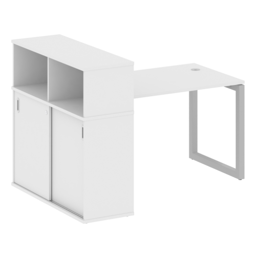 Стол офисный с шкафом-купе на О-обр. м/к Metal System Quattro 50БО.РС-СШК-3.2 фото 11