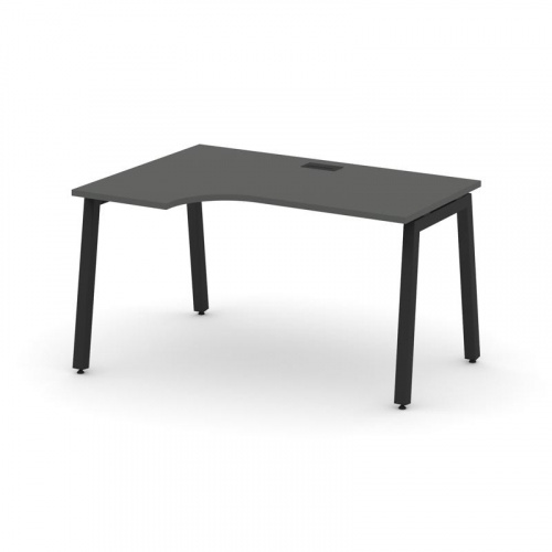 Style Project Стол рабочий эргоном. SN-5A.SPA-001(L) Дуб Наварра/Металл Антрацит 1380*600/980*750 фото 5